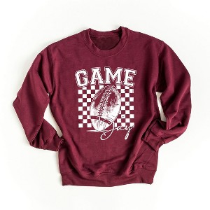 Simply Sage Market Women's Graphic Sweatshirt Retro Football Game Day - 1 of 2