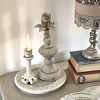 Retro Metal Candle Holder with Distressed Finish for Rustic Home Decor, Elegant Accent, 1pc - 3 of 4