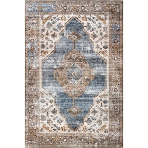 Nuloom Gracie Distressed Medallion Pet Friendly Machine Washable Area Rug - 1 of 4