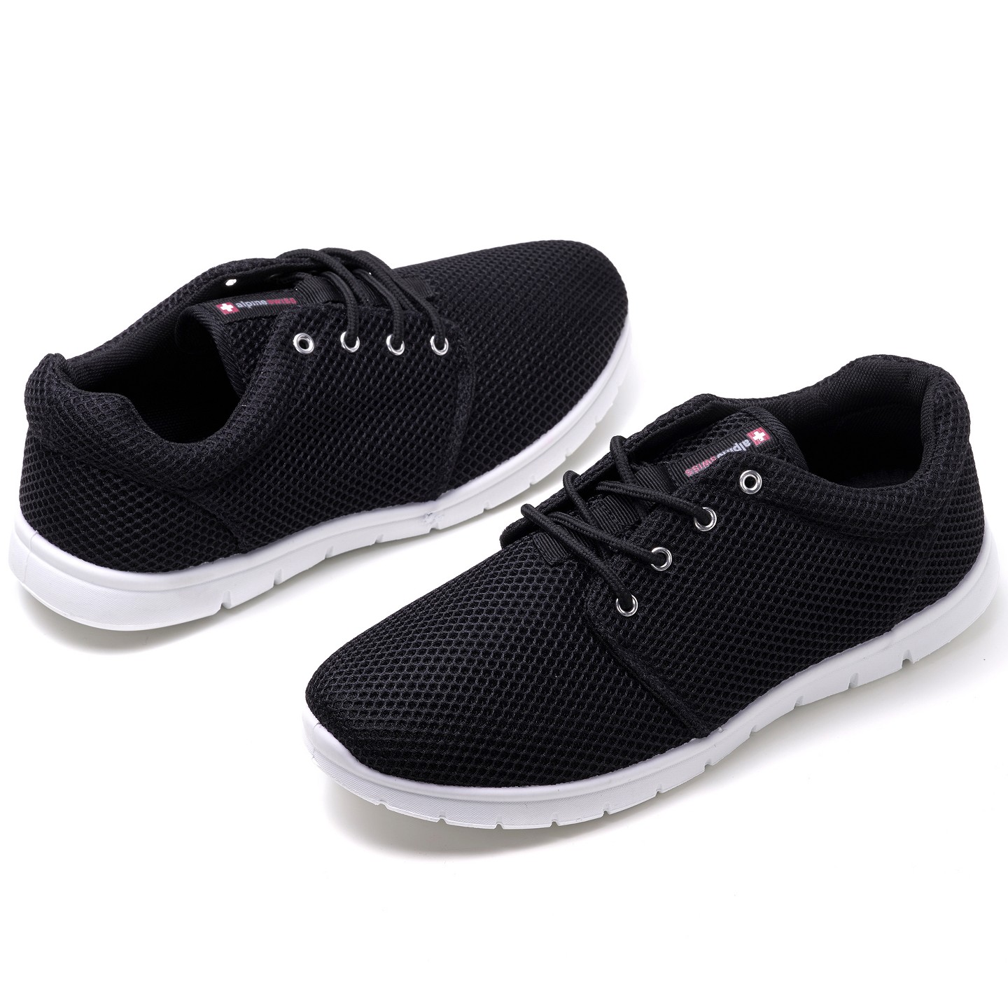 Мужские кроссовки Alpine Swiss Kilian Walking Shoes Breathable Mesh Running Shoes Lightweight Fashion Sneakers Athletic Tennis Trainers BLK 11 — фото 6