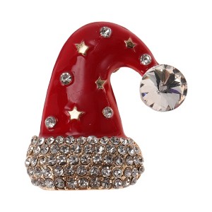 Unique Bargains Christmas Brooches Wreath Wind Chime Alloy Dripping Wax Multicolor 1.57"x2.17" 1 Pc - 1 of 4