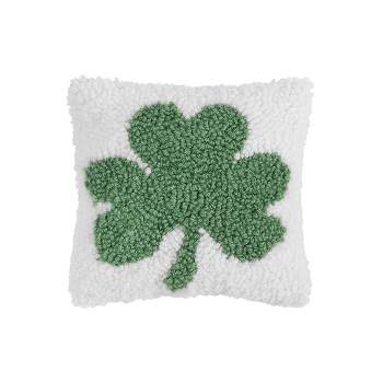 C&F Home Shamrock Petite Pillow Green 8" X 8" St Patrick's Soft Woven Petite Pillow With Filling For Couch Sofa Bed Chair Cotton