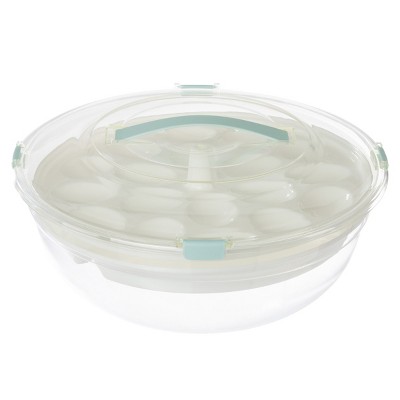 Hastings Home 4-in-1 Cold Appetizer Tray With Chilled Compartments and Lid