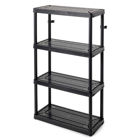 Gracious Living 4 Shelf Fixed Height, Hdx Black 5 Tier Steel Wire Shelving Unit Weight