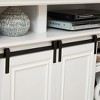 Vynxaria 60" Antique White TV Center with Sliding Door and Ample Storage - 4 of 4