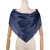 INSPIRE CHIC Women's Solid Color Satin Large Square Scarf Neckerchief Bandanas 35"x35" - 2 of 4