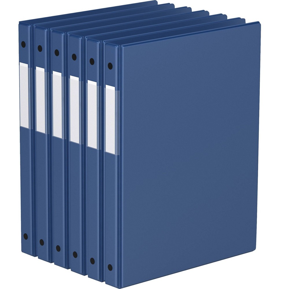 Photos - File Folder / Lever Arch File Davis Group 6pk 5/8" Premium Economy Round Ring Binders Royal Blue: Hard Cover, 100 Sheet Capacity, 2 Pockets, Polypropylene