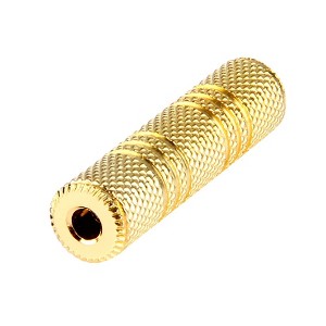 SatelliteSale Auxiliary 3.5mm Jack Stereo Female to Female Extension Gold Plated Coupler Aux - 1 of 4