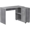PAGED Simple Modern Computer Desk, L Shaped Home Office Desk with Storage Drawer, Cabinet and 2 Shelves for Office - 2 of 4