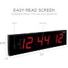 Ivation Large Digital Wall Clock, 24-Inch Big LED Display - image 2 of 4