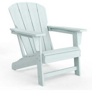 TackView Outdoor Adirondack Chairs, HDPE Plastic Patio Chairs for All Weather, Fire Pit Chair with Wide Armrests, for Patio, Deck, Lawn, Light Biue - 1 of 4