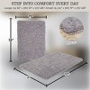 Lavish Home 2-Piece Chenille Memory Foam Bathroom Rugs Set - 3 of 4