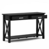 NicBex Crisscross Design Narrow Console Table with Storage,Entryway Table with 2 Drawers & Bottom Shelf,Foyer Table for Hallway,Living Room - 3 of 4