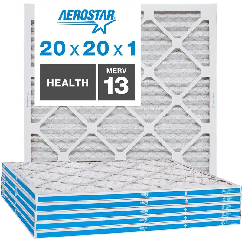 Aerostar AC Furnace Air Filter - Health - MERV 13 - Box of 6, 1 of 10