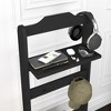 Portable Clothes Stand, Free Standing Garment Rack With Top Tray Organizer, Hook, Storage Shelves, Shoe Rack Suit Coat Rack Hanger Stand For Bedroom - 3 of 4