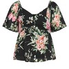 Women's Plus Size Marci Print Top - black | CITY CHIC - image 4 of 4