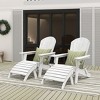 WestinTrends Tuscany HIPS Outdoor Patio Folding Adirondack Chairs with Ottomans (4-Piece Conversation Set) - 2 of 4