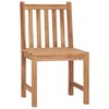 vidaXL Solid Teak Wood Patio Chairs with Cream Color Cushions - Indoor and Outdoor Use - Fine Sanded Finish - 4 of 4