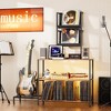 HDZNVF Vinyl Record Player Stand With Guitar Stand, Record Player Cabinet With Vinyl Storage Holds Up To 300+ Albums Brown - 2 of 4