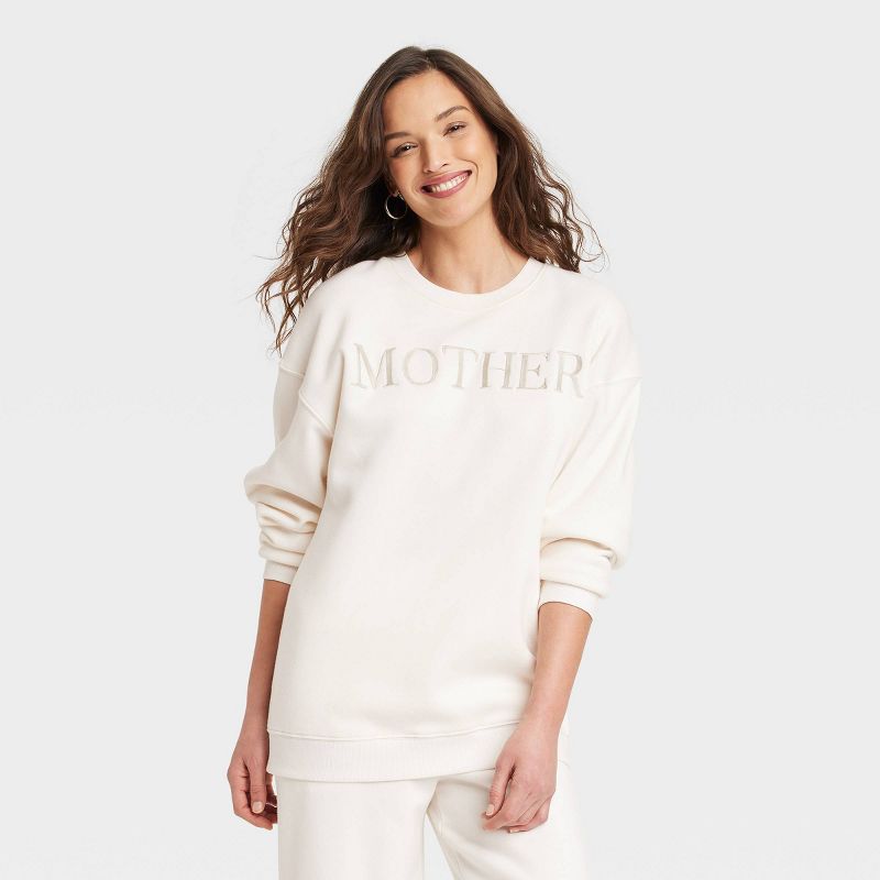 Women's Mother Graphic Sweatshirt - White, 1 of 7