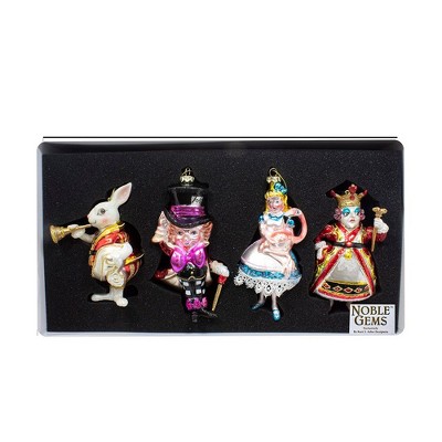 Kurt Adler 5-5.5-Inch Noble Gems™ Glass Wonderland Gift Set, 4-Piece Set