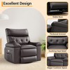Large Power Lift Recliner Chair, PU Leather 360°Swivel Recliner with Massage and Heat, Rocking Single Sofa Seat for Living Room, Bedroom - 4 of 4