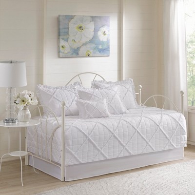 White Robin Daybed Cover Set Madison Park 6 piece Microfiber Bedding Set With Shams Skirt Target