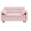 Sapphtopaz Pull Out Sofa Bed Velvet 3-in-1 Convertible Sleeper Sofa with Pillows and Pocket Small Loveseat Couches for Living Room,Bedroom - 3 of 4