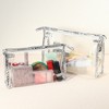 Unique Bargains Clear Portable Waterproof Makeup Bag Silver Tone 1 Pc - 3 of 4