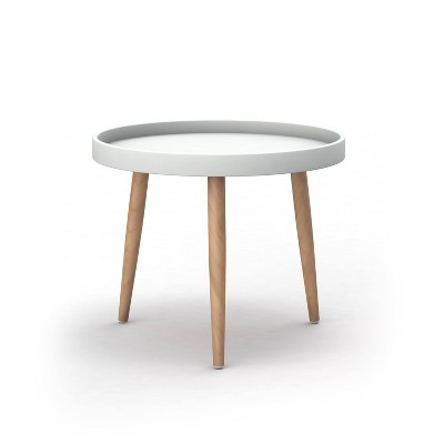 Kurv Chat Table White/Natural - Jamesdar