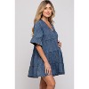 Pinkblush Blue Vintage Wash Tiered Maternity Dress - 4 of 4