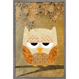 Trends International Artistic Antique Owl Framed Wall Poster Prints - 1 of 4