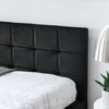 Lyngins Mid-Century Queen Size Tufted Daybed, Velvet Upholstered Sofa Bed Frame with Backrest & Armrest, Eucalyptus Wood Beds Frame with Headboard - 3 of 4