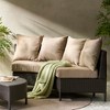 GDFStudio Harper Outdoor Wicker Curved Loveseat Sectional with Cushions - 2 of 4