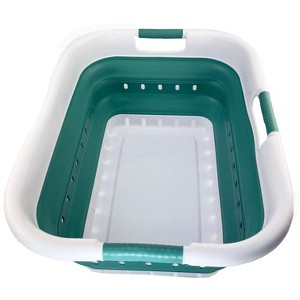 SAMMART 41L (10.8 Gallons) Collapsible Plastic Laundry Basket with 3 Handles - 1 of 4