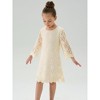 Girls' Boho Floral Lace Scalloped Hem Dress - 4 of 4