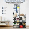 SEVOBAL 5-Tier Freestanding Coat Shoe Storage Rack for 25-30 Pairs Closet Shelf with Hooks for Hats Coats Accessories, Black, 16.93"*11.02"*4.33" - 4 of 4