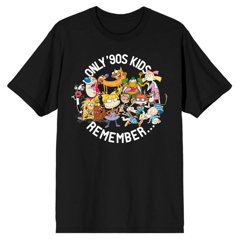 Nickelodeon Only 90s Kids Remember Men s Black T shirt Target