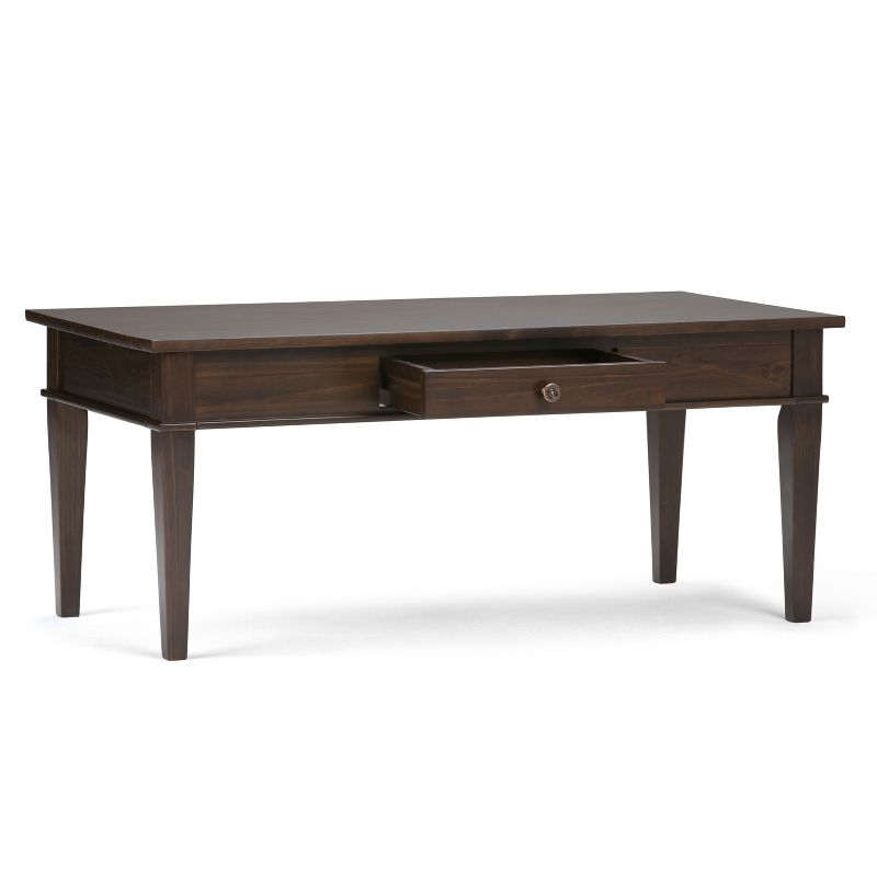 44&#34; Sterling Solid Wood Coffee Table Tobacco Brown - WyndenHall, 4 of 10