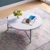 NicBex Modern 36.5" Round Coffee Table with Metal Cross Legs for Living Room and Bedroom - 3 of 4