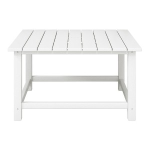 WestinTrends Malibu Low Outdoor HDPE Square Patio Coffee Table - 1 of 4