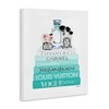 Stupell Industries Glam Fashion Cosmetics Soft Roses Blue Bookstack Canvas Wall Art - 3 of 4
