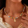 Summit Adventure Colorful Beaded Initial Necklaces for Wowen, Personalized Choker Necklace for Her - 4 of 4