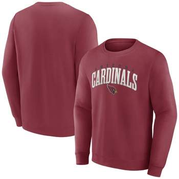 NFL Arizona Cardinals Men's Varsity Letter Long Sleeve Crew Fleece Sweatshirt