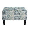 PAGED 28.25" Upholstered Ottoman, Modern Coffee Table with Wooden Legs and Foam Filling, Entryway Shoe Bench for Living Room, Bedroom - 2 of 4