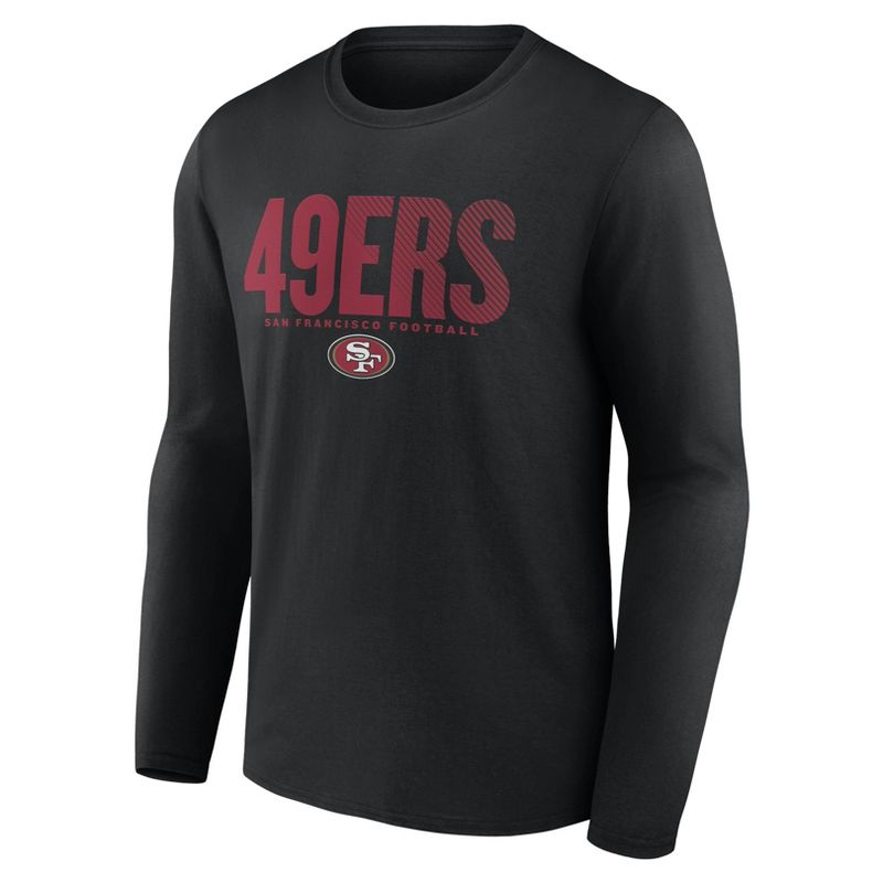 NFL San Francisco 49ers Men's Transition Black Long Sleeve T-Shirt, 2 of 4