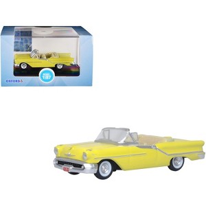 1957 Oldsmobile 88 Convertible Coronado Yellow 1/87 (HO) Scale Diecast Model Car by Oxford Diecast - 1 of 4