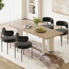 SEVOBAL Dining Chairs Set of 4 Teddy Upholstered Dining Room Chairs Kitchen Chair Accent Chair Modern Dining Room Kitchen, Black, 17.7"*15.7"*31" - 2 of 4