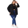 Agnes Orinda Women's Plus Size Button Denim Long Boyfriend Long Sleeve with Pockets Casual Shirt Jean Jackets - 3 of 4