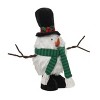 Transpac Polyester 13.25 in. Multicolor Christmas Plush Standing Snowman - 2 of 4